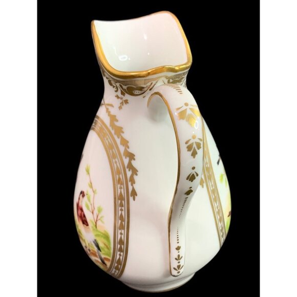 1980s Frankin Mint Fine Porcelain Creamer Collection Wooded Birds 5.2 Inch - Picture 4 of 6